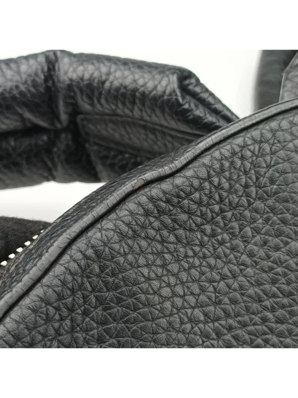 Louis Vuitton Alma Noir Taurillon Leather Handbag